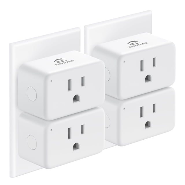 EIGHTREE Smart Plug 15A, Smart Plugs That Compatible with Alexa & Google Home & SmartThings, No Hub Required, WiFi Outlet with Remote Control, Timer