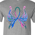 thumbnail image 4 of Inktastic Thyroid Cancer Awareness with Butterfly Ribbon Words T-Shirt, 4 of 5
