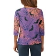 thumbnail image 4 of Abcomgle Girls Halloween Shirts 10-12 Spooky Bat Spider Graphic Tshirts for Girls Crewneck 3/4 Sleeve T Shirts for Girls Fall Funny Cute Tee Top Girls,5-6 Years, 4 of 5