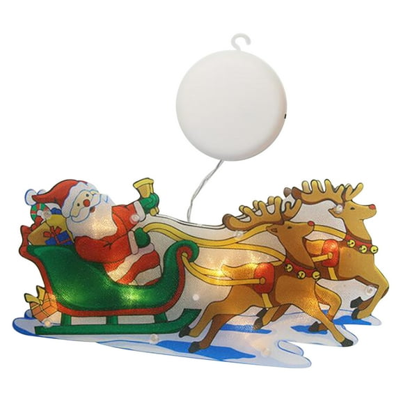 Vikakiooze 2023 LED Sucker Window Hanging Lamp Christmas Decoration Shop Atmosphere Scene Layout Holiday Decoration Lamp