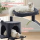 thumbnail image 4 of Árbol para Gatos Pequeños, con Plataforma Extendida, Poste Rascador y Barandilla, Gris Oscuro, 4 of 6