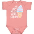 thumbnail image 3 of Inktastic All You Need is Ice Cream with Ice Cream Cone Boys or Girls Baby Bodysuit, 3 of 5