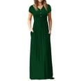 thumbnail image 2 of Cuteduck Women's Maxi Dresses Short Sleeve Long Casual Dresses Loose Plain with Pockets S-XXL, 2 of 5