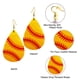 thumbnail image 3 of 3 pares de pendientes de cuero de baloncesto para mujer, pendientes ligeros de juego de pelota, pendientes redondos de lágrima, pendientes colgantes de cuero, 3 of 6