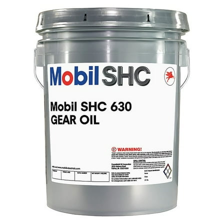 Mobil Gear Oil, 5 gal, Pail, Synthetic, ISO Viscosity Grade 220, Orange 110843