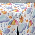 thumbnail image 4 of Autumn Dog Crate Cover, Watercolor Look Rain Umbrella Clouds Pastel Colorful Arrangement, Easy to Use Pet Kennel Cover Small Dogs Puppies Kittens, 7 Sizes, Pale Sky Blue Pale Pink, by Ambesonne, 4 of 6