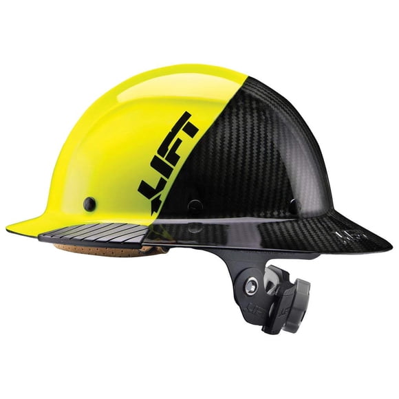 LIFT Safety DAX Fifty 50 Casco de fibra de carbono de ala completa (amarillo)