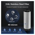 thumbnail image 4 of Prefilter Whole House Spin Down Sediment Filter Central Pre-Filtration System Reusable Water Filter Traps Rust, Dust, Sand, 4 of 7