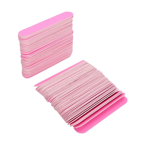 Xirurus 100‑Piece Double‑Sided Nail File & Buffer Set – Coarse & Fine Sanding, Polishing Strip for Manicures & Gel Removal, Pink