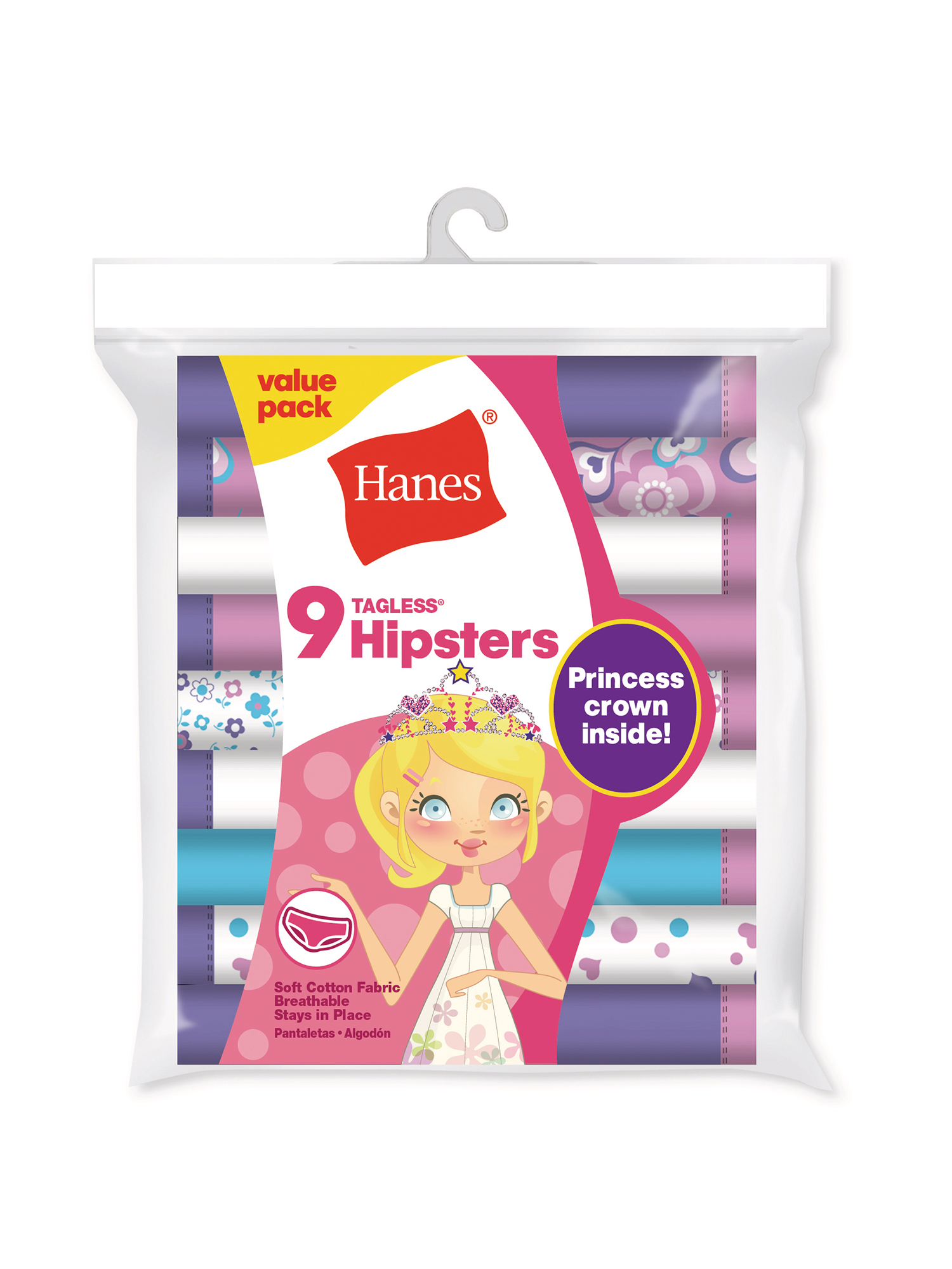 Hanes Girls Hipster Underwear, 9 Pack - image 2 of 4