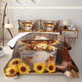 thumbnail image 2 of Homewish Sunflower Highland Cow Twin Quilt Set, Western Cowboy Twin Coverlet Set, 2pcs, 1 Comforter and 1 Pillowcase, 2 of 7