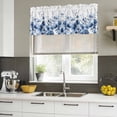 thumbnail image 4 of 2 Pack Valances for Window, Blue Blooms Floral Short Curtains for Kitchen Bedroom Living Room, Farmhouse Spring Flowers Botanical Rod Pocket Small Window Treatment Valance Drapes 60 x 18 Inch, 4 of 8
