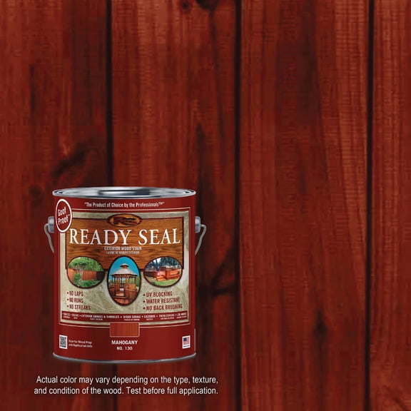 Ready Seal 130 1-Gallon Can Mahogany Exterior Wood Stain and Sealer