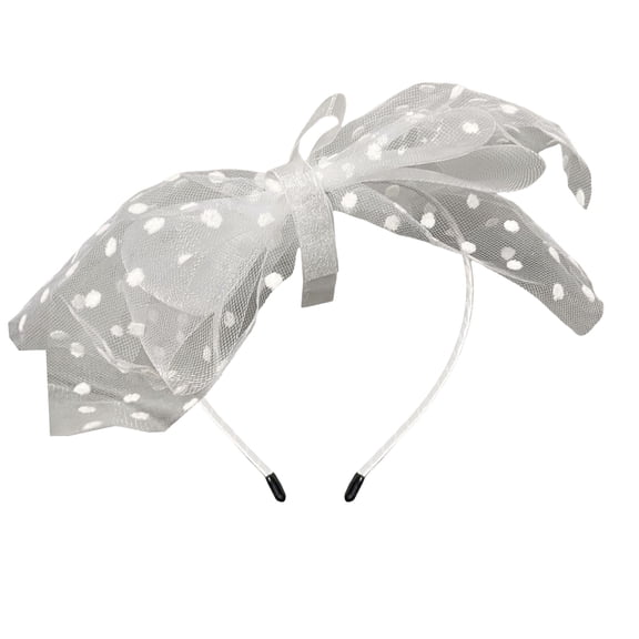 French Lace Bowknot Headband Aesthetic Fascinator Hairband for Women Party Props