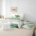thumbnail image 5 of Cute Sea Turtle King Comforter Set 7 Pieces Green Eucalyptus Bedding Comforter Sets, Marine Animal Bed in a Bag Botanical Plant Leaves Bedding Set, Cartoon Wildlife Bed Sheets Set, 5 of 6