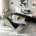 thumbnail image 2 of Manfei Contemporary Abstract Twin Comforter Sets, Watercolor Aesthetic Bedding Set, Light Pink, Black and Gray, Black Reversible 2 Pieces, 1 Comforter and 1 Pillowcase, 2 of 6