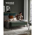 thumbnail image 2 of VASAGLE EKHO Collection - Storage Ottoman Bench, Entryway Bedroom Bench, 15 Gallons, Synthetic Leather with Stitching, Mid-Century Modern, Safety Hinges, Loads 660 lb, Forest Green, 2 of 6