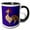 Black/White, variant on 3drose, Colorful Cartoon Rooster, 11oz Mug