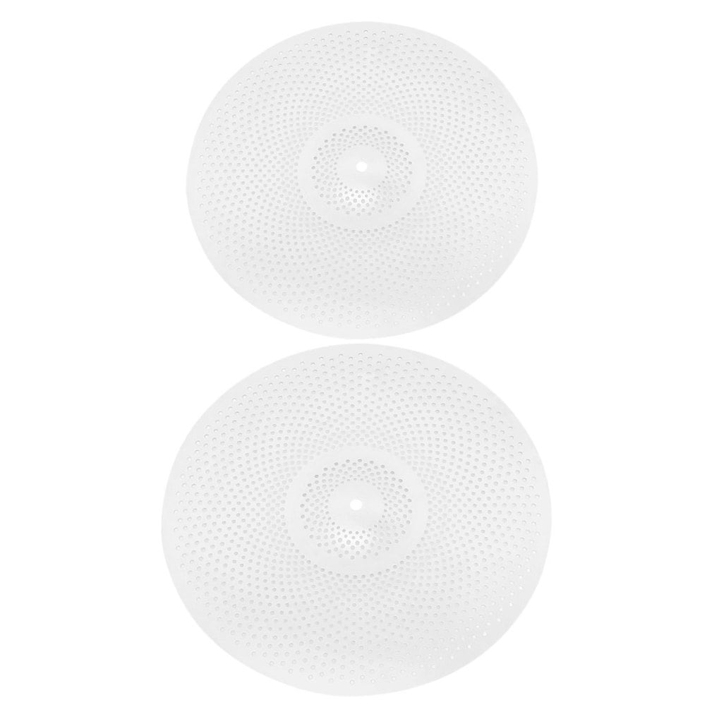 LOLIPPYY 2pcs Mute Cymbal Alloy Cymbals for Drums Practicing Musicians Studio Recording