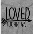 thumbnail image 5 of Loved John 4:9 Christian Arrow Bodysuit Jumper Girls Infant Baby Brisco Brands NB, 5 of 6
