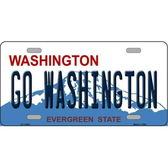 Go Washington Novelty Metal License Plate LP-13093