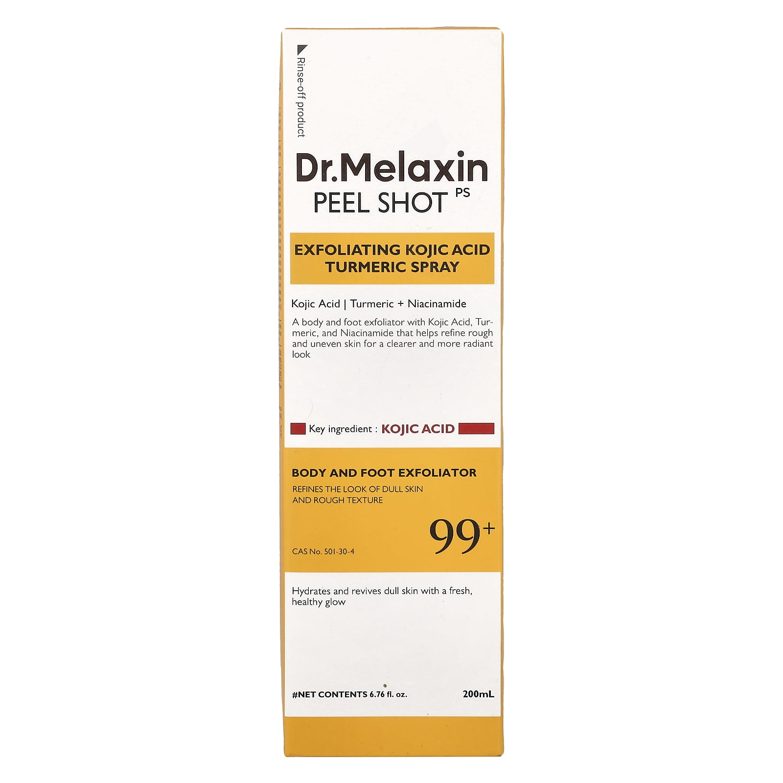 Dr.Melaxin Peel Shot Exfoliating Kojic Acid Turmeric Spray 6.76 oz 8809886482809