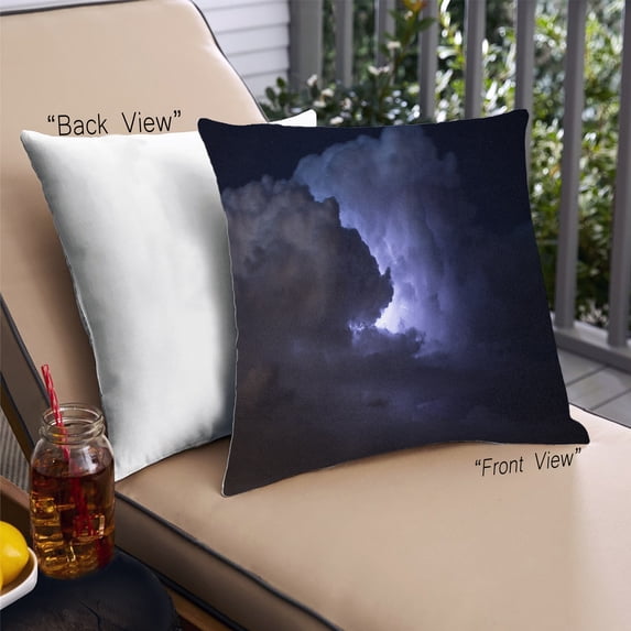 Ahgly Company Earth Clouds Outdoor Throw Pillow, 18 inch by 18 inch