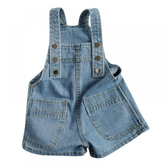 Baby Girl Boy Jean Overalls,Toddler Summer Denim Shortall