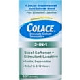 thumbnail image 4 of Colace Stool Softener + Stimulant Laxative, Docusate Sodium, 30ct, 4-Pack, 4 of 5
