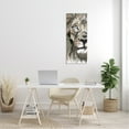 thumbnail image 3 of Stupell Industries Muted Lion Face Portrait Animals & Insects Painting Gallery Wrapped Canvas Print Wall Art, 17 x 40, 3 of 8