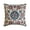Blue & Rust, variant on The HomeCentric Decorative Throw Pillow cover Blue & Rust 16"x16" (40x40 cm) Velvet Persian, Floral, Moroccan Pillowcases, Floral Contemporary Style - Zahara