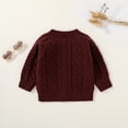 thumbnail image 5 of Younger Tree Baby Girl Sweater Fall Winter Solid Long Sleeve Button Knit Cardigan Clothes for 18-24 Months, 5 of 8