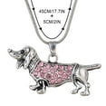 thumbnail image 5 of Clearance under $5-Shldybc Mothers Day Gifts, Dachshund Weenie Dog Breed Brown Crystal Charm Chain Necklace Jewelry, Gifts for Him or Her, Summer Savings Clearance, 5 of 5