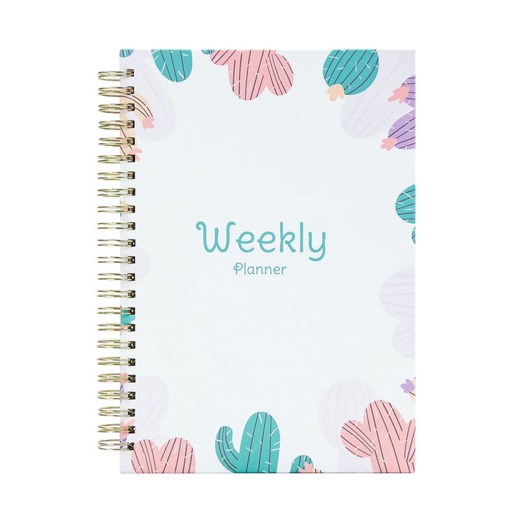 CSCHome Hardcover Planner 2023-2024 Weekly Planner Monthly Planner with Elastic Band A5 Coil Notebook with 12 Months of Monthly and Weekly Pages for Easy Year-Round Planning