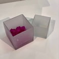 thumbnail image 2 of WGV International Decorative Glass Square Cube Vase, Candle Holder, 1 Piece 5" x 5" x 5" - Frosted, 2 of 5