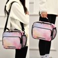 thumbnail image 5 of Insulated Lunch Bag 6L Leak-Proof Lunch Box with Shoulder Strap Multiple Pockets Lunch Tote Colorful Pastel Floral Pattern, 5 of 9