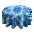 thumbnail image 4 of Blue Burst Pattern Round Tablecloth 60"x60",Wrinkle Wipeable Table Cloth for Kitchen Dining Room Picnic Patio Party, 4 of 6