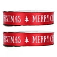 thumbnail image 1 of 2 Roll Satin Ribbon Polyester Christmas Style Gift Wrapping Webbing Decoration Craft, 1 of 8