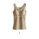 thumbnail image 4 of Minnieouse Ropa interior térmica para niña, chaleco básico de fibra acrílica grueso de alta elasticidad para mantener el calor, Camisetas sin mangas Caqui L, 4 of 6