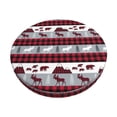 thumbnail image 2 of Lsque Buffalo Plaid Forest Round Bar chair cushion covers Velvet Fabric Premium Comfort Protects from Scratches and Stains for 14-17 Inch Chair- 12 inch, 2 of 7