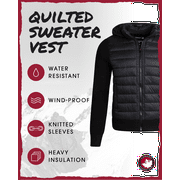 CANADA WEATHER GEAR Mens Sweater - Cozy Full Zip Up Hoodie Puffer Sweaters for Men (M-XXL)