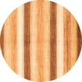 thumbnail image 1 of Ahgly Company Indoor Round Abstract Orange Contemporary Area Rugs, 7' Round, 1 of 1