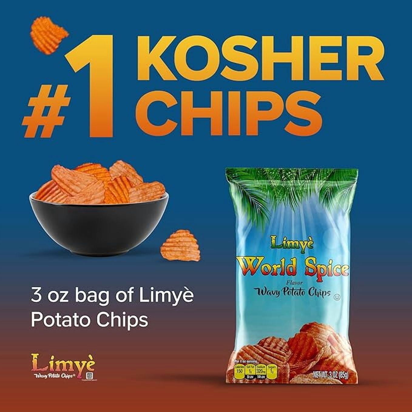 Limyè Potato Chips Variety Pack - Bud Naked, World Spice, Sweet Heat BBQ Flavors - Kosher Certified, Allergen-Free, Vegan, Gluten-Free, Combo Pack of 3 Flavors 3 Oz, 12 Pack