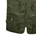 thumbnail image 3 of Men's Multi Fishing Photography Waistcoat Hunting Jacket Green, XXL, 3 of 8