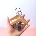 thumbnail image 4 of SunRoad Mini Clothes Hanger Premium Wood Baby Clothes Hanger with Non-Slip Clips Practical Pet Clothes Hook for Home, 4 of 8