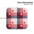 thumbnail image 2 of Kdxio Heart Plaid Funny Coasters,4 Pcs Leather Coasters,Housewarming Gifts,Protect Furniture from Water Marks Scratch and Damage, 2 of 8