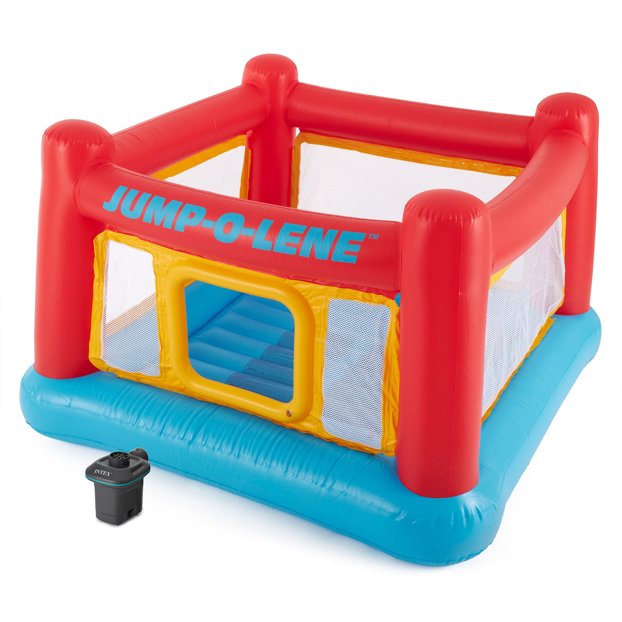 Intex Inflatable JumpOLene Trampoline Bounce House with Electric Air
