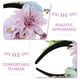 thumbnail image 5 of Diadema de flores estilo bohemio, corona de flores, tocado floral para novia, boda, fiesta, graduación, cosplay, decoración de fotos, lavanda, 5 of 7
