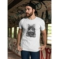 thumbnail image 2 of Portrait Cat Police Department  T-Shirt Men -Image by Shutterstock, Male Large, 2 of 4