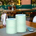 thumbnail image 6 of Colorful Hearts Flameless LED Candle Set with Remote, Battery Operated Color Changing Pillar Candles, Set of 2, 6 of 7